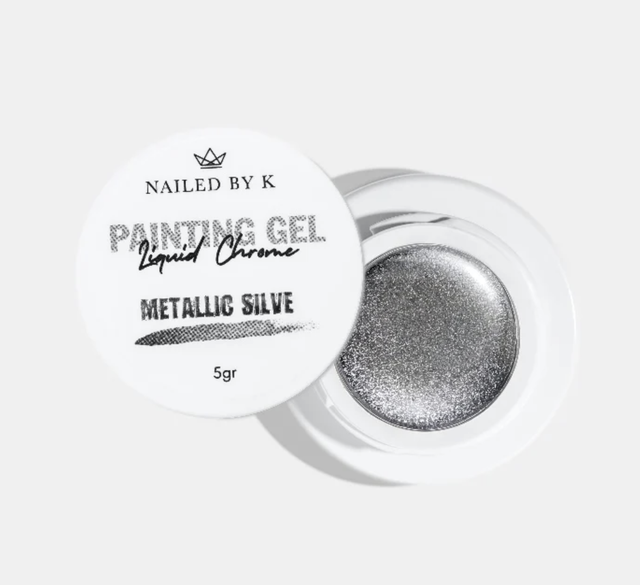 Painting Gel - Liquid Chrome Metallic Silver