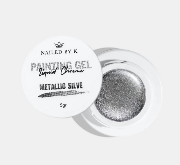 Painting Gel - Liquid Chrome Metallic Silver