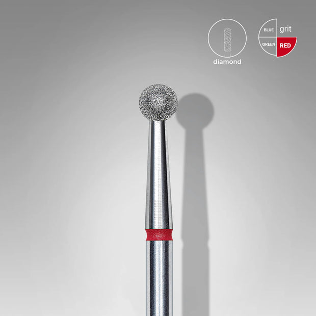Embout diamanté, « boule », rouge, 3.5 mm