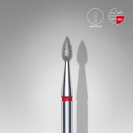 Embout diamantée « Goutte » rouge, diamètre 2,3 mm, 5 mm