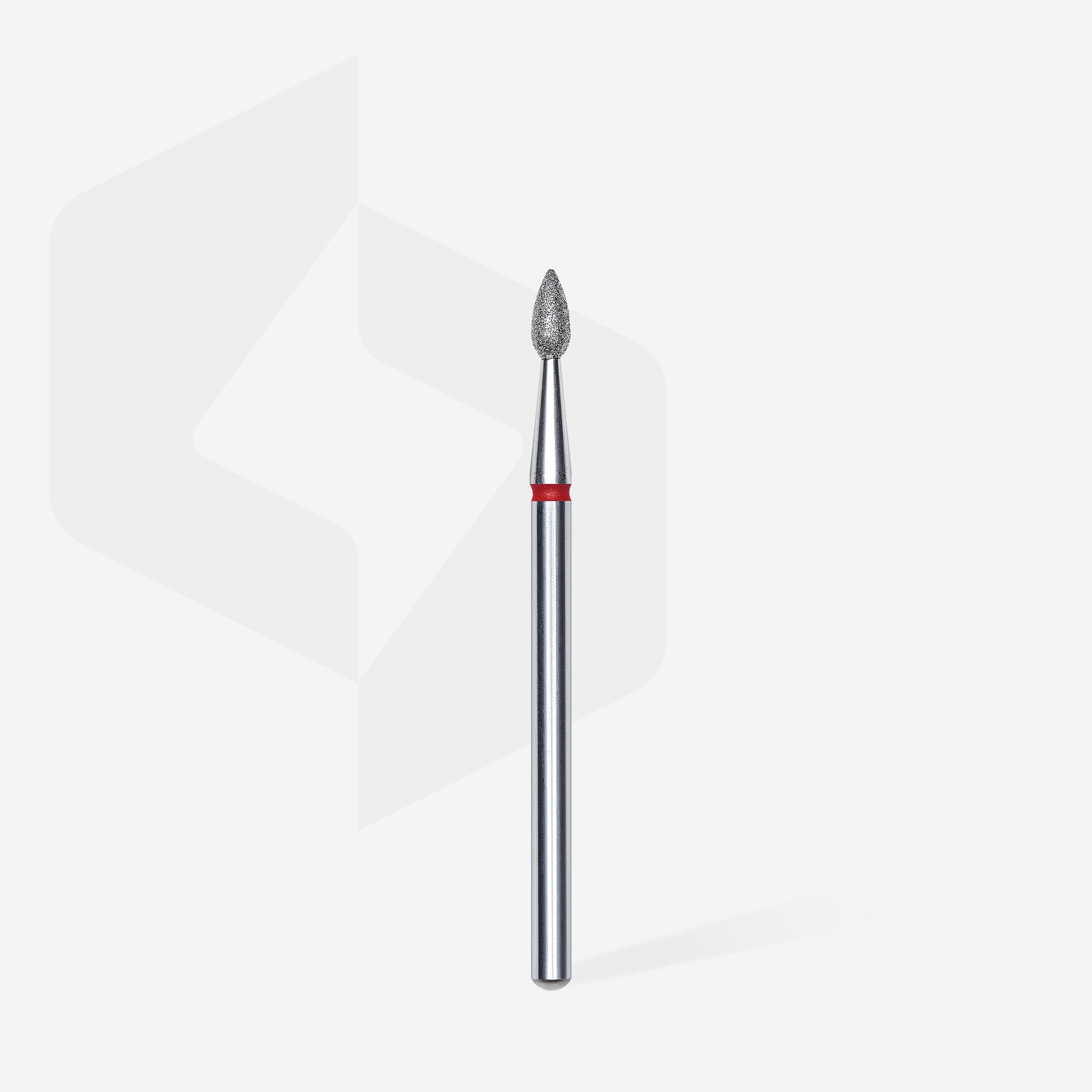 Embout diamantée « Goutte » rouge, diamètre 2,3 mm, 5 mm