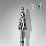 Embout carbure «cône» verte, diamètre 6 mm, 14 mm