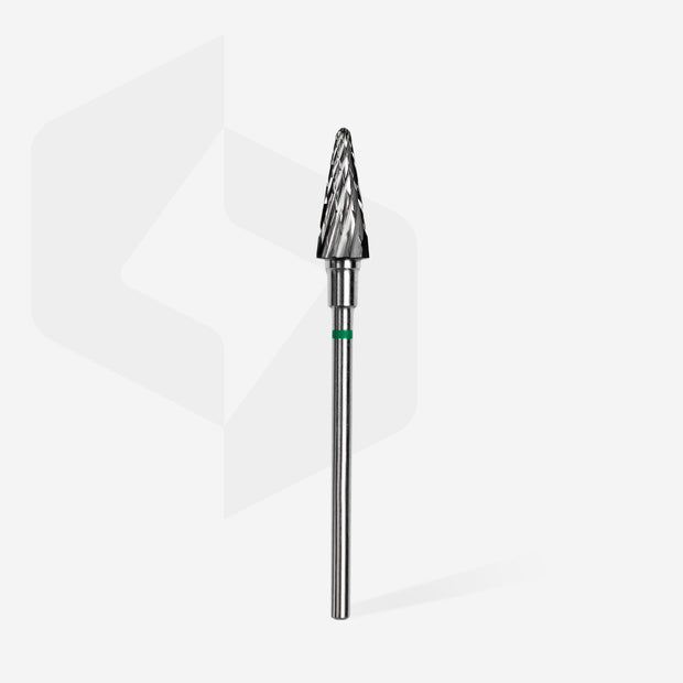 Embout carbure «cône» verte, diamètre 6 mm, 14 mm