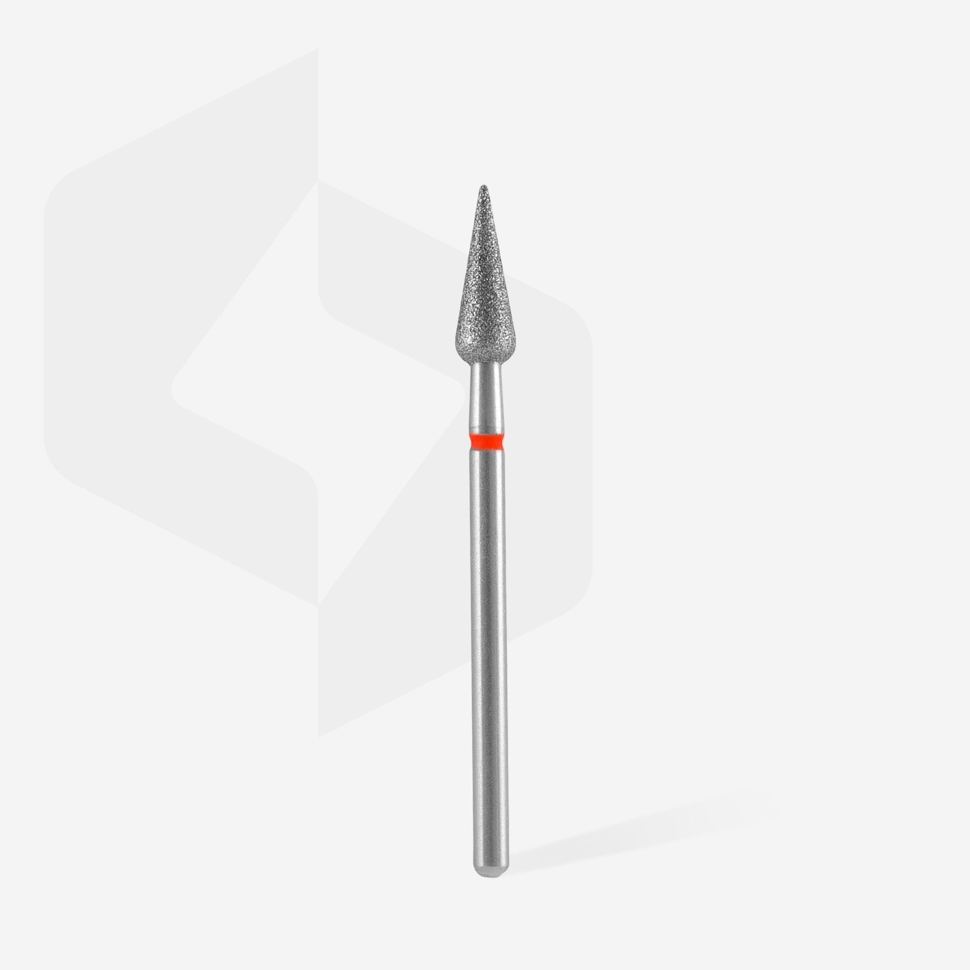 Embout diamantée « Poire pointue » rouge, diamètre 4 mm, 12 mm