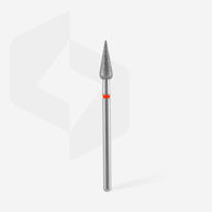 Embout diamantée « Poire pointue » rouge, diamètre 4 mm, 12 mm