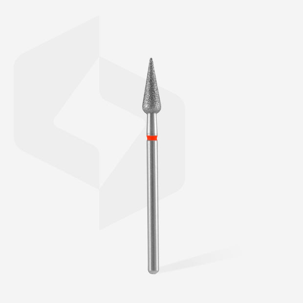 Embout diamantée « Poire pointue » rouge, diamètre 4 mm, 12 mm