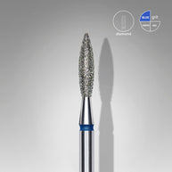 Embout diamantée « Flamme » bleue, diamètre 2,3 mm, 10 mm