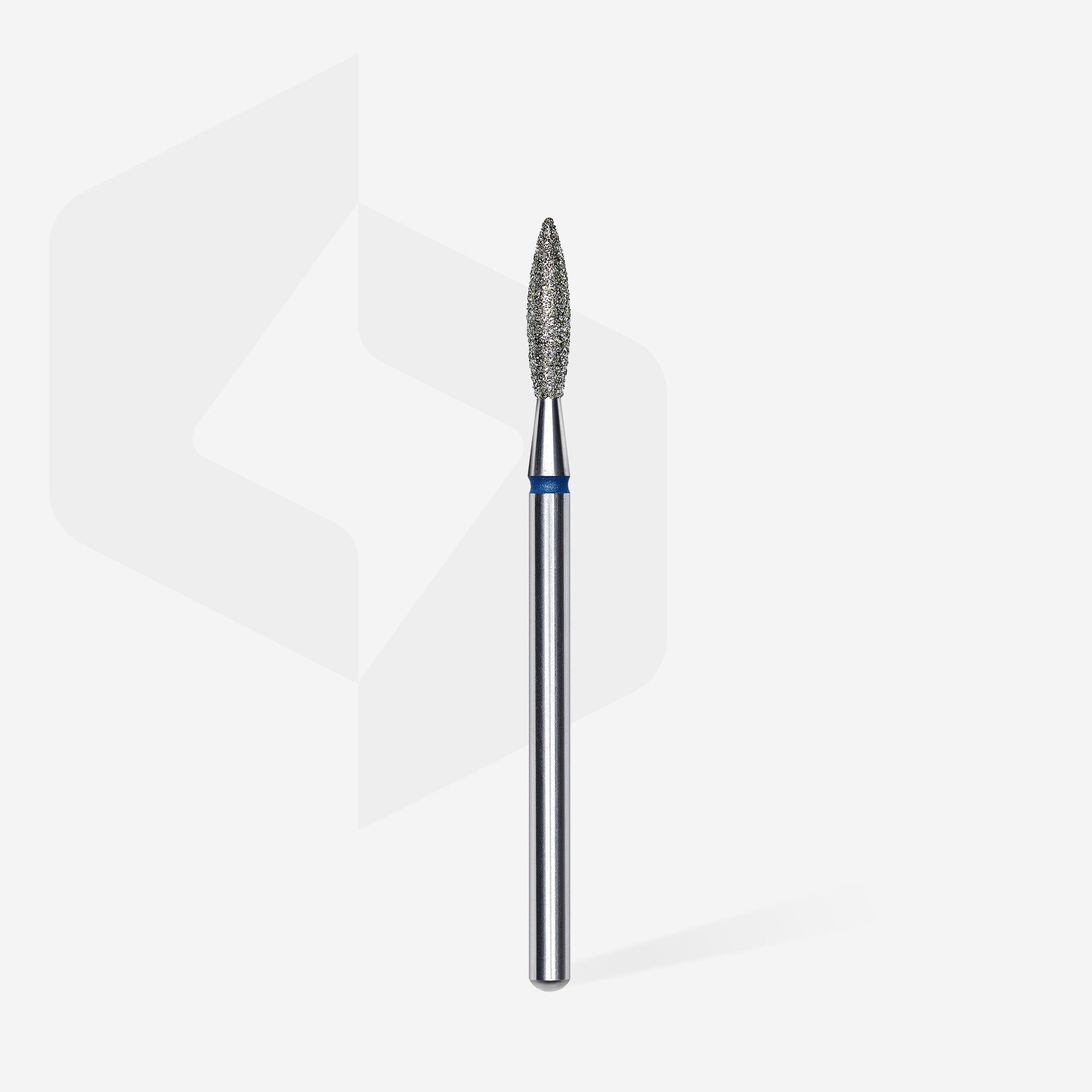 Embout diamantée « Flamme » bleue, diamètre 2,3 mm, 10 mm
