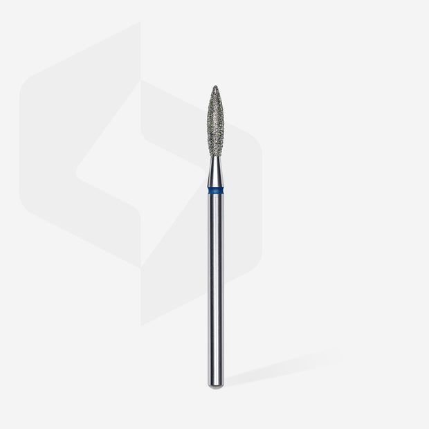 Embout diamantée « Flamme » bleue, diamètre 2,3 mm, 10 mm