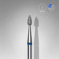 Embout diamantée « Goutte » bleue, diamètre 2,3 mm, 5 mm