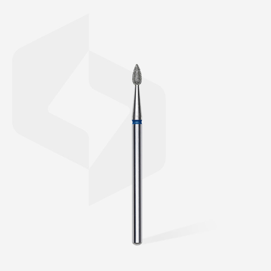 Embout diamantée « Goutte » bleue, diamètre 2,3 mm, 5 mm