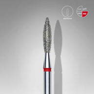 Embout diamantée « Flamme » rouge, 2,3 mm, 10 mm