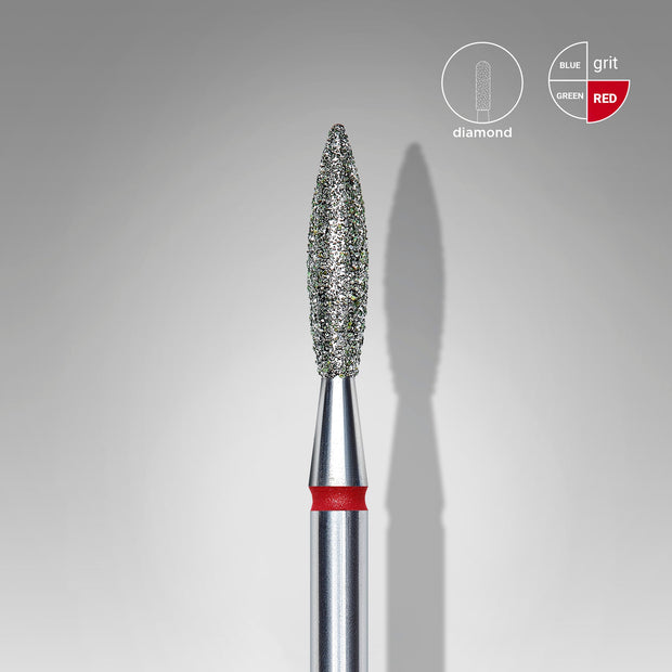 Embout diamantée « Flamme » rouge, 2,3 mm, 10 mm