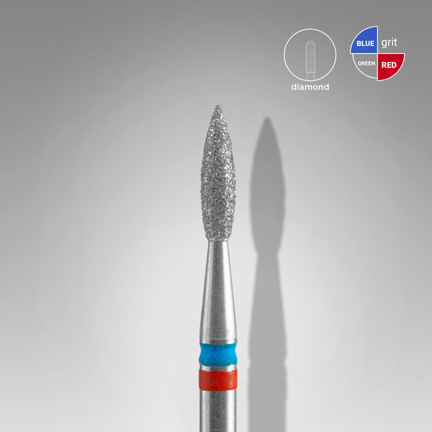 Embout diamanté DUO flamme rouge-bleu EXPERT 2,1 mm / 8 mm