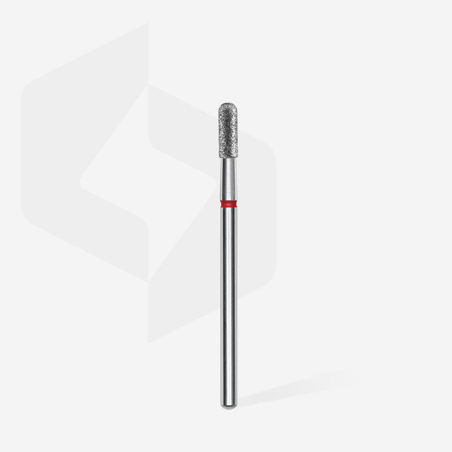 Embout diamanté, cylindrique arrondi, rouge, 2,3 mm/6,5 mm