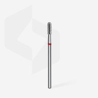 Embout diamanté, cylindrique arrondi, rouge, 2,3 mm/6,5 mm