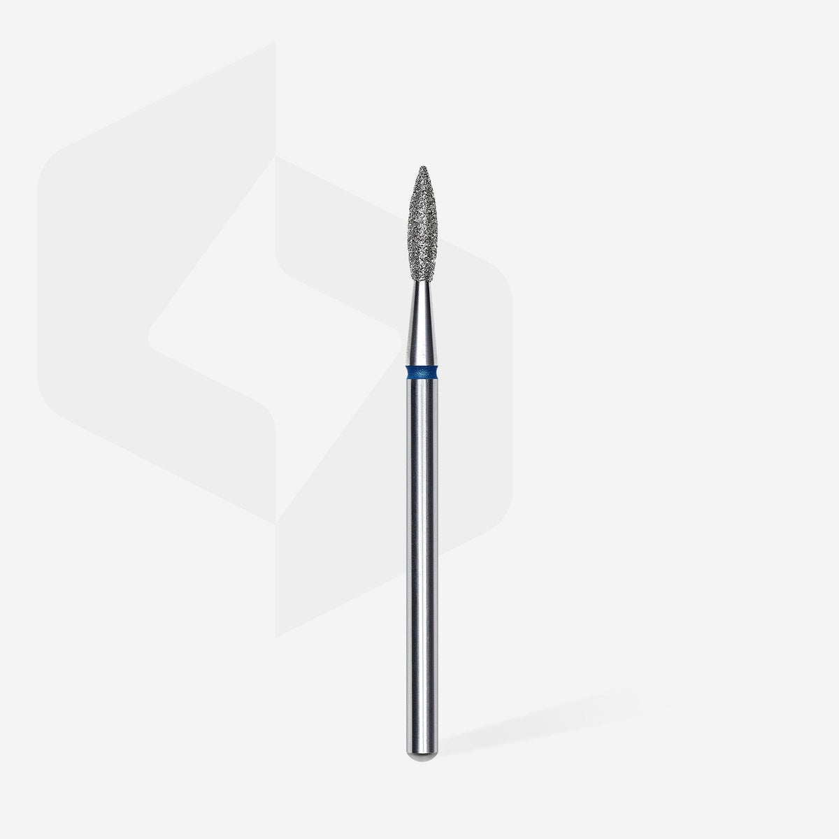 Embout diamanté Flamme pointue bleue, 2,1 mm/8 mm