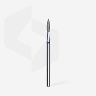 Embout diamanté Flamme pointue bleue, 2,1 mm/8 mm