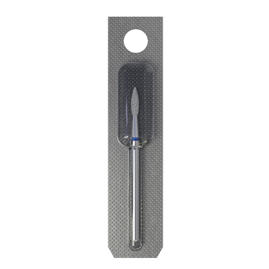Embout diamanté Flamme pointue bleue, 2,1 mm/8 mm