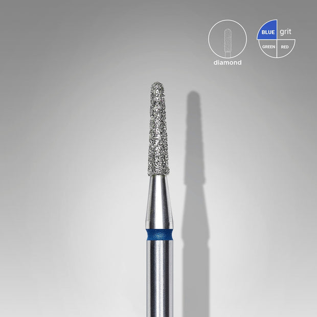 Embout diamantée / cône tronqué bleue, 1,8 mm/8 mm
