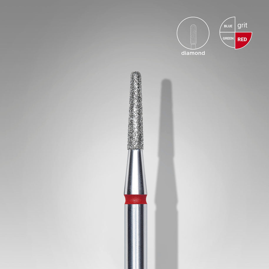 Embout diamantée / cône tronqué rouge, 1,8 mm/8 mm