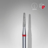 Embout diamantée / cône tronqué rouge, 1,8 mm/8 mm