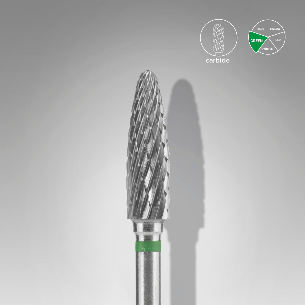 Embout carbure « maïs » verte, 4 mm/14 mm