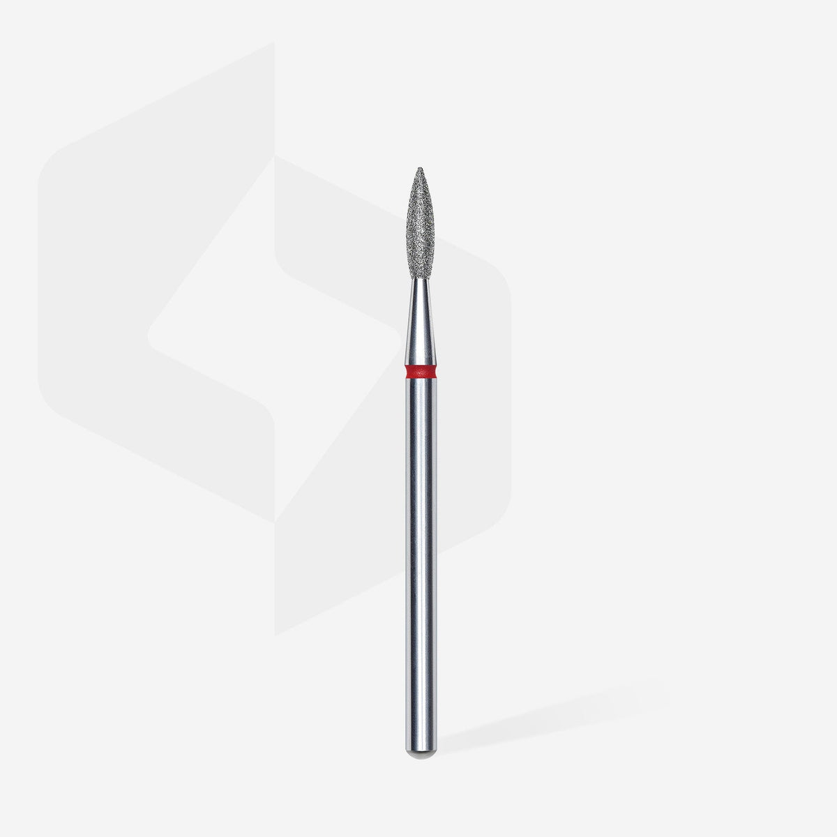 Embout diamantée, Flamme pointue, rouge, 2,1 mm/8 mm