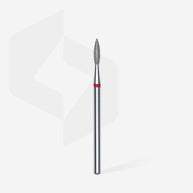 Embout diamantée, Flamme pointue, rouge, 2,1 mm/8 mm